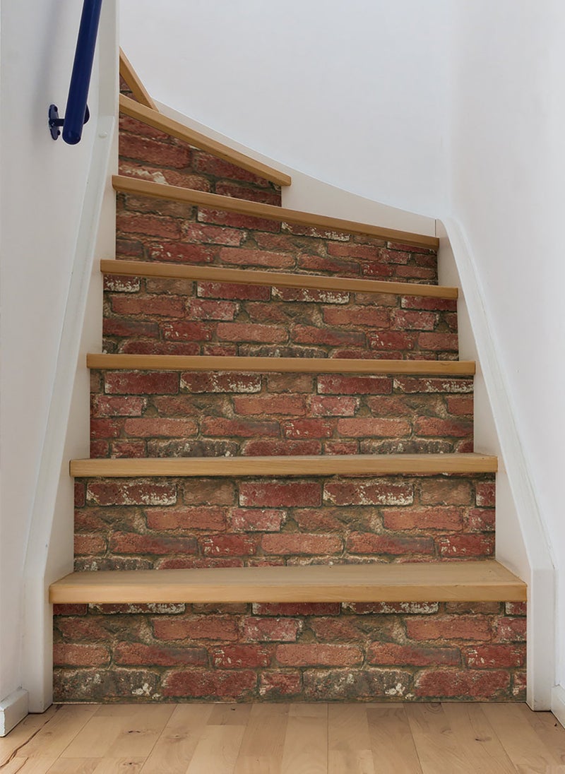 NuWallpaper NU2214 West End Brick Peel & Stick Wallpaper, Red - Image 5
